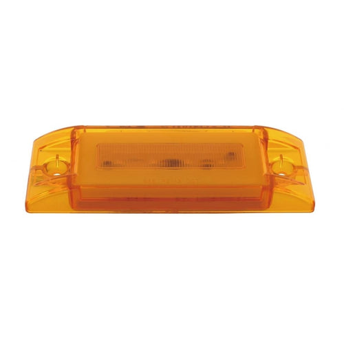 16 LED "GLO" Rectangular Clearance/Marker Light - Amber LED/Amber Lens