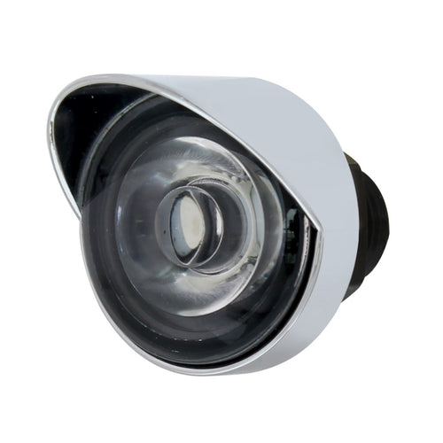 3 High Power LED 1" Clearance/Marker Light w/ Visor - Amber LED/Clear Lens