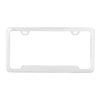 Plain 2-Hole License Plate Frame with Center Raised Semi-Gloss Black