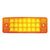 21 LED Reflector Rectangular Clearance/Marker Light - Amber LED/Amber Lens