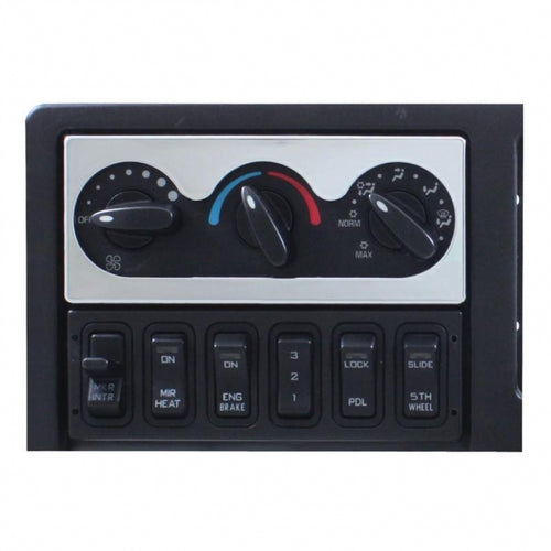 Chrome A/C Control Cover For International ProStar (2008-2019), 9900/9400/9200 (2000-2010)