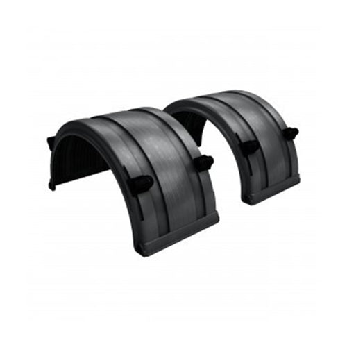 (Pair), 19.5” Wheels Single Axle Full Round Fender - Spray Master® with Slidetrax FRX Series - Plastic