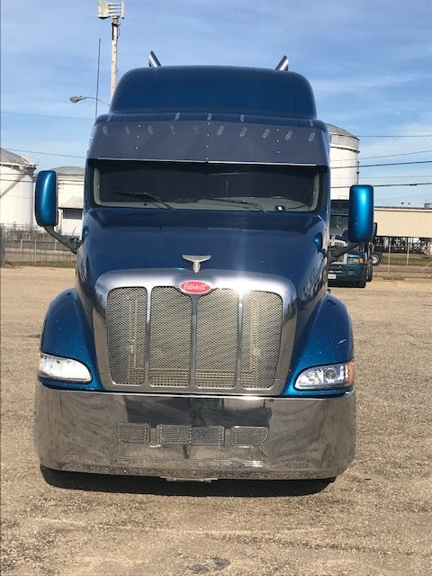 19”-20” Middle fits Peterbilt 387 & 587 visor with 10 hidden lights Hole Stainless Steel 304