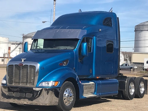 19”-20” Middle fits Peterbilt 387 & 587 visor with 10 hidden lights Hole Stainless Steel 304