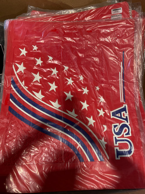 Red Mud Flap  24” X 30” with USA Star Design - Pair
