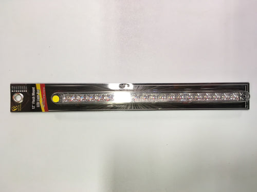 12" Flush Mount Amber/Clear Lens Light Bar - Packaged View 