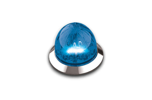 3/4" Mini Watermelon Hero LED Light - Blue Light / Clear Lens, 8 Pack
