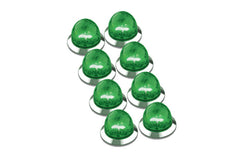 3/4" Mini Watermelon Hero LED Light - Green Light / Clear Lens, 8 Pack