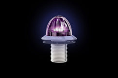 3/4" Mini Watermelon Hero LED Light - Purple Light / Clear Lens