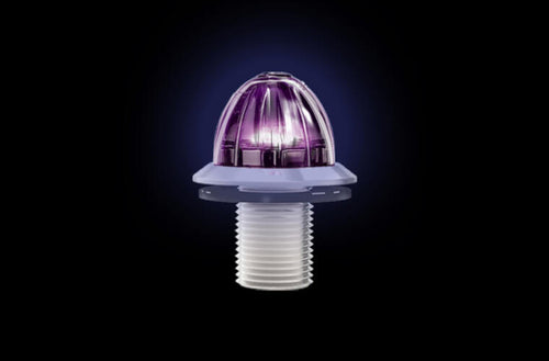 3/4" Mini Watermelon Hero LED Light - Purple Light / Clear Lens