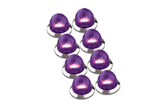 3/4" Mini Watermelon Hero LED Light - Purple Light / Clear Lens, 8 Pack