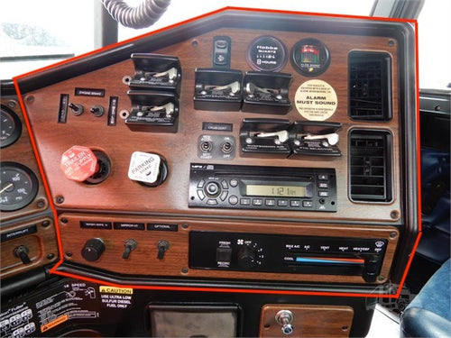 Dash Panel fits Freightliner FlD 120 and Classic, Black, Passenger Side.