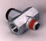 Pressure Protection Valve 1/2" Inlet Port NPTM, 3/8" Outlet Ports NPTF, 55 Nominal Opening Pressure (psi), 45 Nominal Closing Pressure (psi)