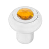 Amber Tractor Script Air Valve Control Knob with Crystal Chrome Aluminum