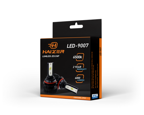 Led 9007 6,000 Lumens The package includes 2 bulbs