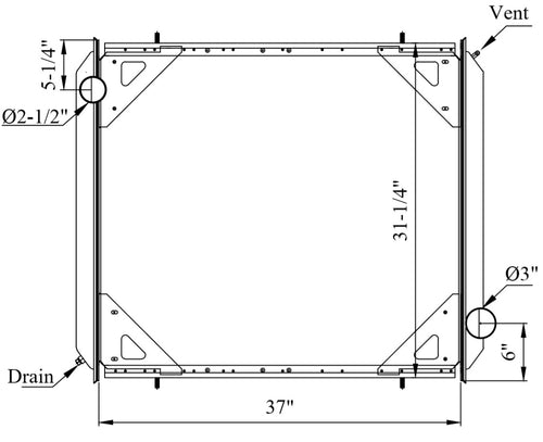 Radiator Fits Freightliner FLD120 FLD132 1991-2002