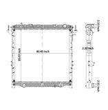 Radiator Plastic Tank ,Aluminum Core Fits Freightliner Cascadia  2017-2024 without oil cooler