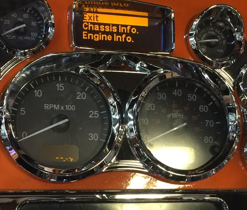 Dual Gauge Cluster Bezel With Visor For 2006+ Peterbilt