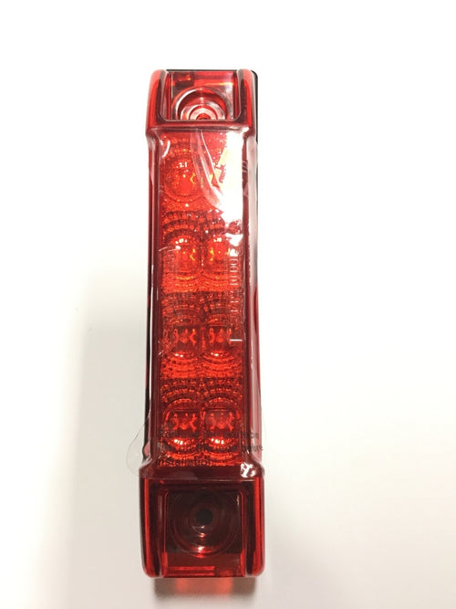 6 RECT. SPYDER RED/RED LEDMARKER LIGHT W/BLACK