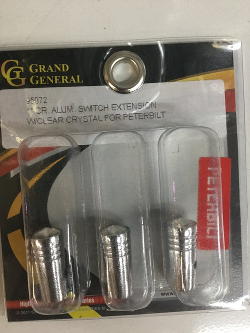 Chrome Aluminum Switch Extension with Jewel fits Peterbilt