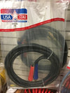 Straight 15’ Hose/Rubber W/Fitting,W/O Handle  Red/Blue