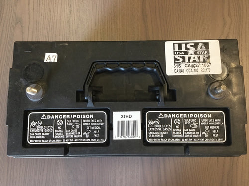USA STAR Battery group 31 (950 CCA) 1 year WARRANTY FROM MANUFACTURER