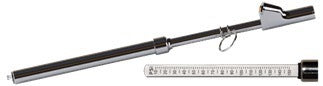 Chrome Dual Truck Tire Gauge "10-150 psi w/Black Aluminum Slide