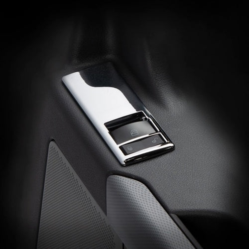 Chrome Door Switch Cover With Power Windows/Door Locks For 2018-2023 Freightliner Cascadia - Passenger
