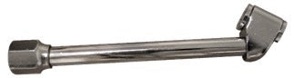 1/4" Dual Foot Nickel Plated Air Chuck 6" Long Angle Head (Tilt-Lock)
