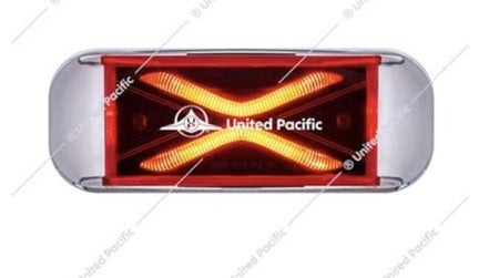 4 LED Saber Rectangular Marker Light With Red Lens