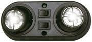 Descontinued. Directional Lights Double fixture, surface mount, black, two-wire