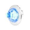 Blue/Clear 3/4" Dia. Dual Function Mini Wide Angle LED Sealed Light with Chrome Plastic Bezel