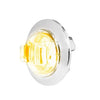 Amber/Clear 3/4” Dia. Dual Function Mini Wide Angle LED Sealed Light with Chrome Plastic Bezel