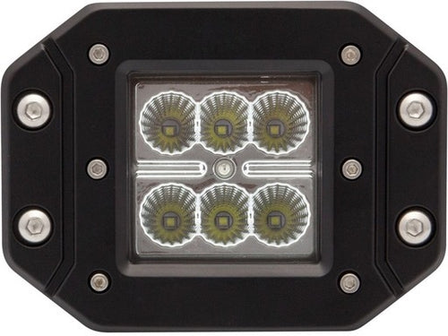 LED 3" cube flood light, recess flange mount, 12V,