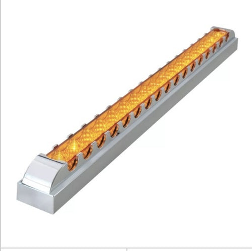 20" Spyder LED Light Bar w/ Chrome Plastic Bezel Amber/Amber
