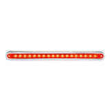 12″ Surface Mount Pearl Marker & Turn LED Light Bar Red/Red with Chrome Plastic Base