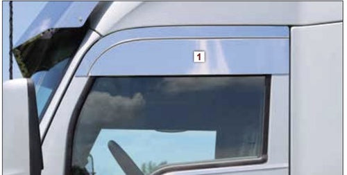 6"Top Of Door Trim Chopped Look (Pair) fits Kenworth T680 / T880