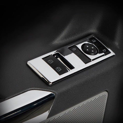 Chrome Door Switch Cover With Power Windows/Mirrors For 2018-2023 Freightliner Cascadia - Driver