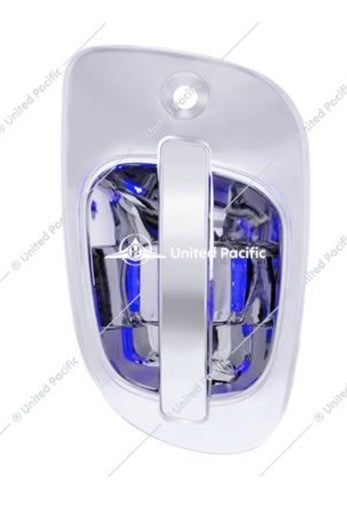 6 Blue LED Chrome Door Handle Cover for Freightliner - Passenger