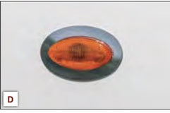 Oval Hood Side Fender Marker Light Trims fits Hino 338 (PAIR)