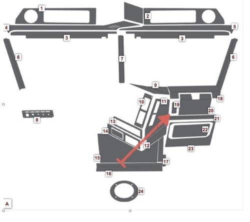 Passenger Side Ashtray Trim fits Freightliner Classic/FLD