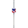 Wilson® Antennas - T2000 Series Mobile CB Trucker Antenna with 10" Shaft, White w/US Flag