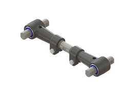 Atro Torque Rod, Adjustable fits Freightliner, Mack, and Volvo Length: 14.31" c-c (Adjustable 14"-16" c-c)