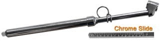 Long Chrome Truck Tire Gauge "10-150 psi w/Black Aluminum Slide