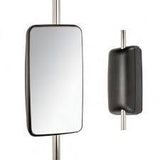 Black Top Driver Side Mirror fits Hino Trucks: 145, 165, 185, 238, 258ALP, 258LP, 268, 268A, 338, 338CT (2005-Present)