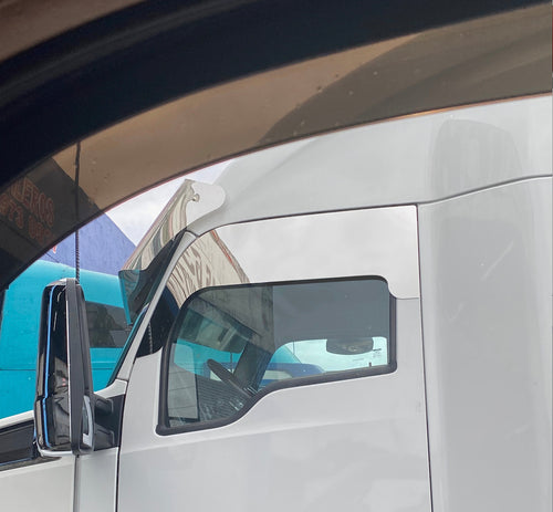 Window Extension Door fits Kenworth T680 ,T880 (Pair) Stainless Steel