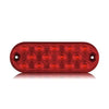 6” Oval Thin Profile Mount Led Red with 8 Selectable Flash Patterns