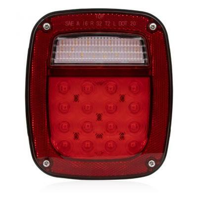 Three-Stud LED Box Style Multi-Function Light Stop Tail Turn / Back Up With LED License Light Maxxima