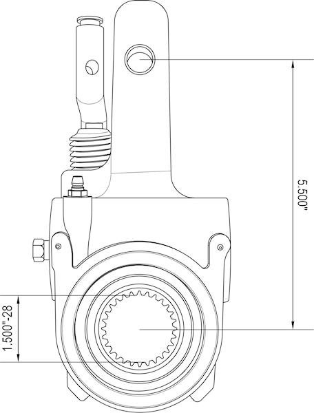 Automatic Slack Adjuster, Arm Length: 5.5‘’ Splines: 28 Diameter: 1.5‘’