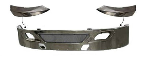 15” Aluminum Stainless Steel Bumper Fits International ProStar 2008-2017 (With Top Filler )